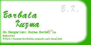 borbala kuzma business card